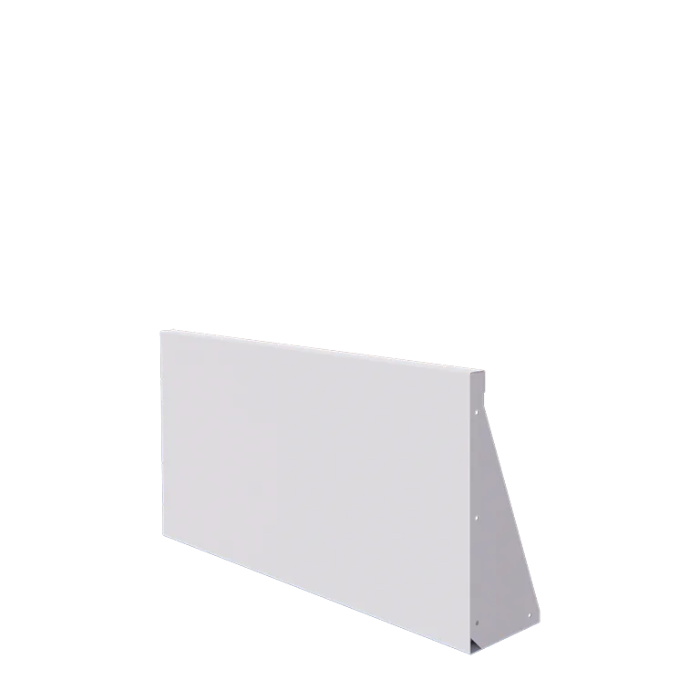 Stützmauer aus Stahl - Gerade - 100 x 50 cm - RAL9010 matte (weiß)