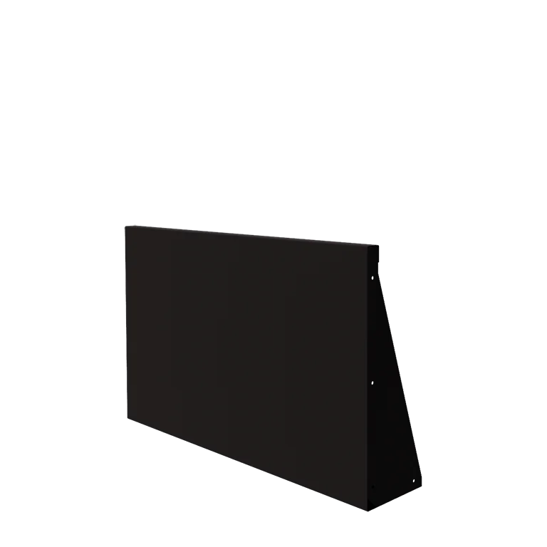 Stützmauer aus Stahl - Gerade - 100 x 60 cm - RAL9005 matte (schwarz)