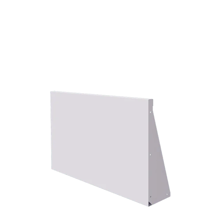 Stützmauer aus Stahl - Gerade - 100 x 60 cm - RAL9010 matte (weiß)