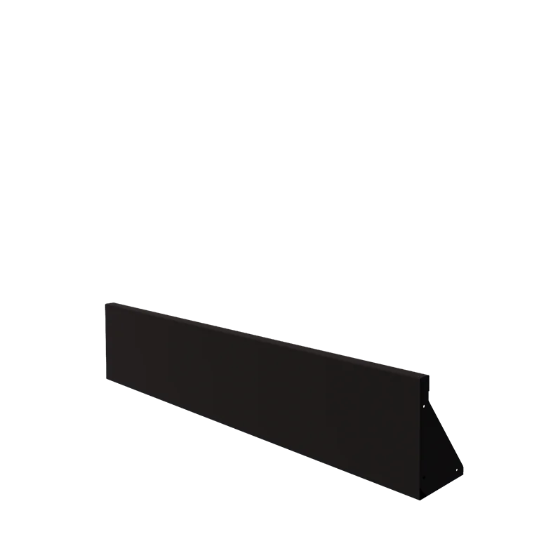 Stützmauer aus Stahl - Gerade - 150 x 30 cm - RAL9005 matte (schwarz)