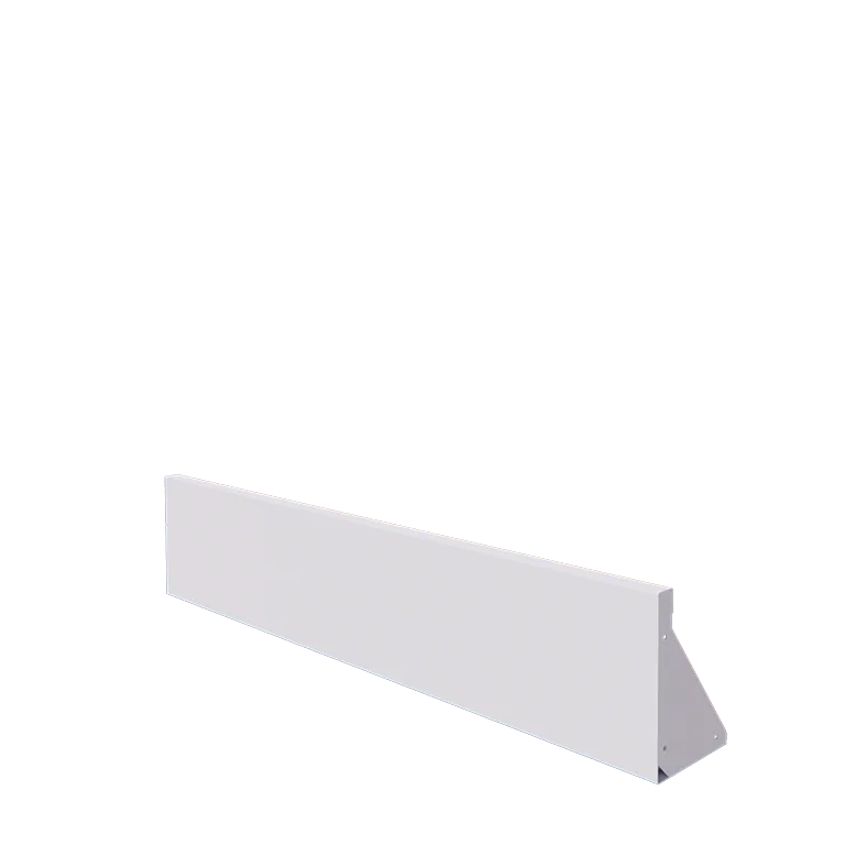 Stützmauer aus Stahl - Gerade - 150 x 30 cm - RAL9010 matte (weiß)