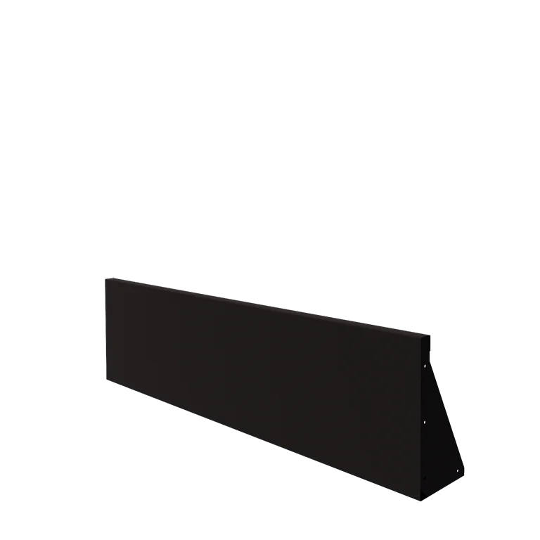 Stützmauer aus Stahl - Gerade - 150 x 40 cm - RAL9005 matte (schwarz)