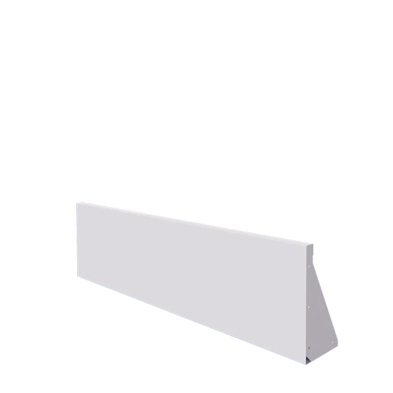 Stützmauer aus Stahl - Gerade - 150 x 40 cm - RAL9010 matte (weiß)
