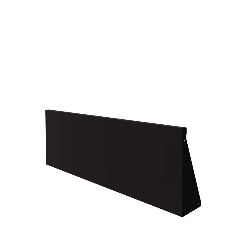 Stützmauer aus Stahl - Gerade - 150 x 50 cm - RAL9005 matte (schwarz)