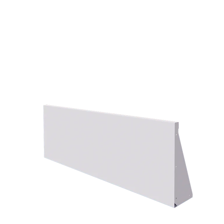 Stützmauer aus Stahl - Gerade - 150 x 50 cm - RAL9010 matte (weiß)