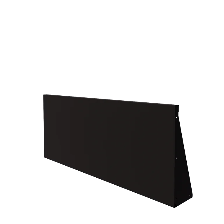 Stützmauer aus Stahl - Gerade - 150 x 60 cm - RAL9005 matte (schwarz)