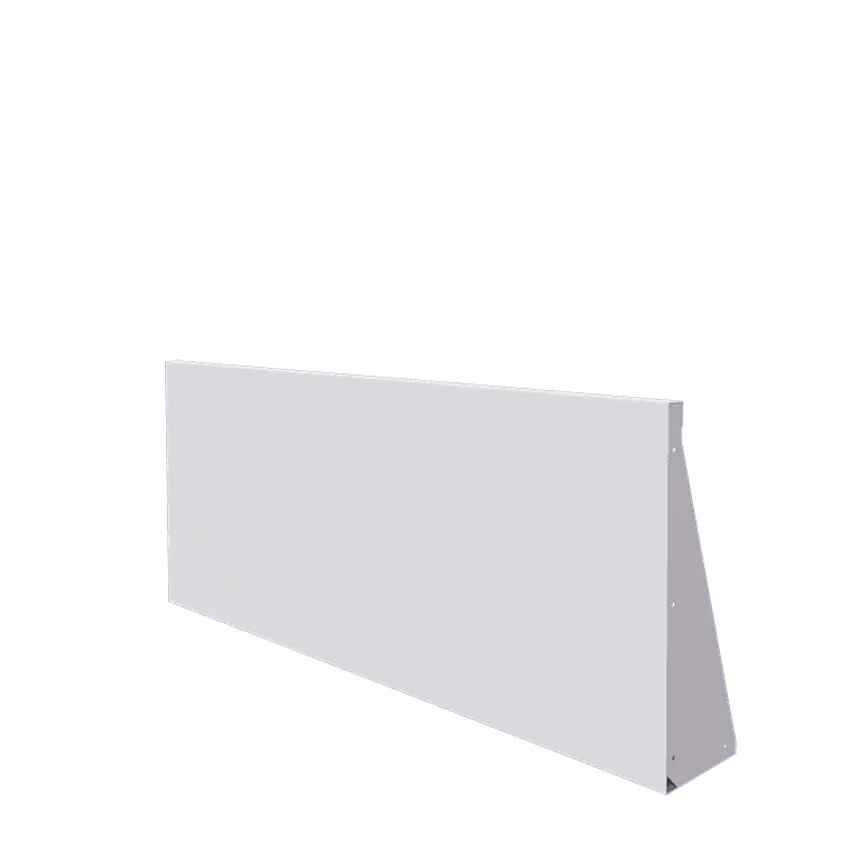 Stützmauer aus Stahl - Gerade - 150 x 60 cm - RAL9010 matte (weiß)