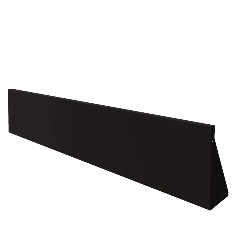 Stützmauer aus Stahl - Gerade - 200 x 40 cm - RAL9005 matte (schwarz)