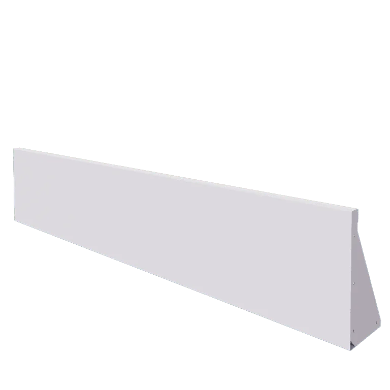 Stützmauer aus Stahl - Gerade - 200 x 40 cm - RAL9010 matte (weiß)