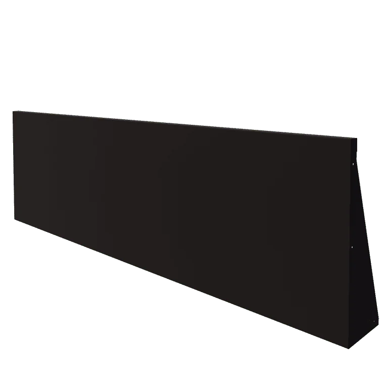 Stützmauer aus Stahl - Gerade - 200 x 60 cm - RAL9005 matte (schwarz)