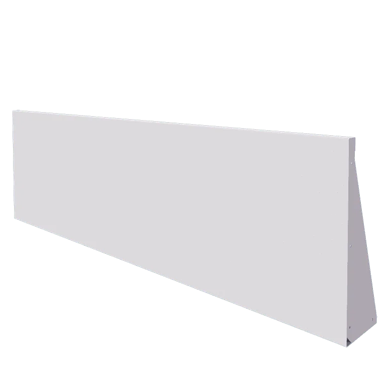 Stützmauer aus Stahl - Gerade - 200 x 60 cm - RAL9010 matte (weiß)