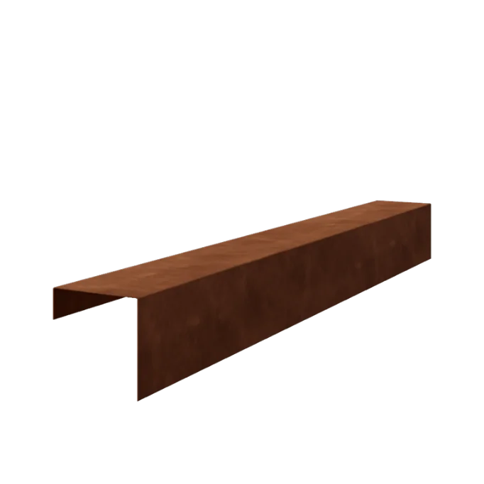 Cortenstahl U-Profil - 15 x 15 x 5 cm - 240 cm