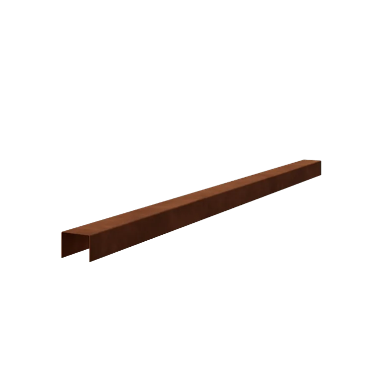 Cortenstahl U-Profil - 5 x 6 x 5 cm - 150 cm
