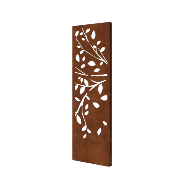 Cortenstahl Sichtschutz Paneel - Baum - Teil 2 - 60 x 6 x 190 cm