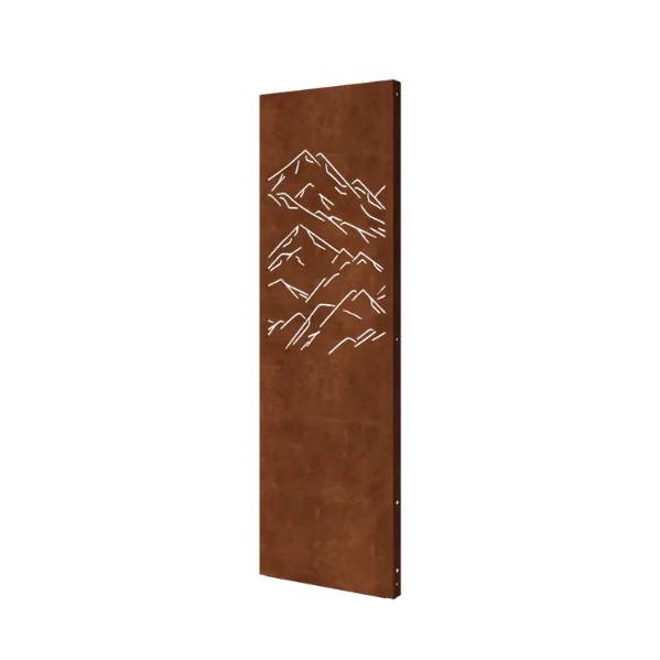 Cortenstahl Sichtschutz Paneel - Bergen 1 - 60 x 6 x 190 cm