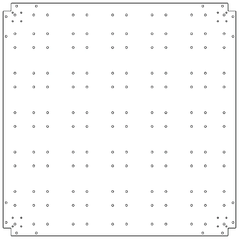 Bodenplatte aus verzinktem Stahl - 120 x 120 cm