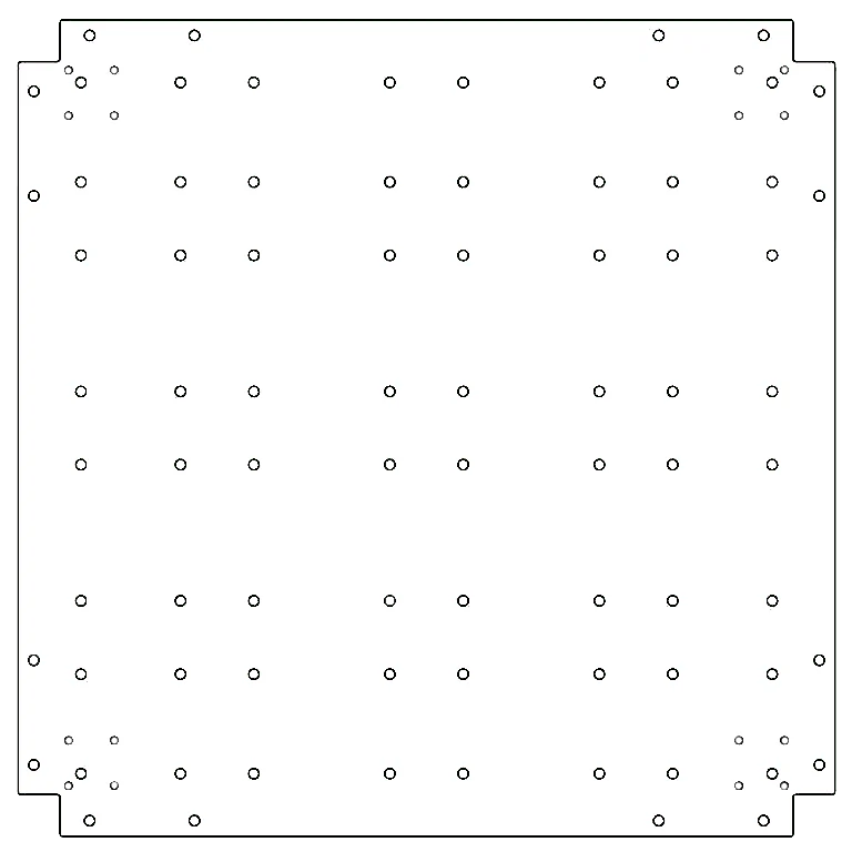 Bodenplatte aus verzinktem Stahl - 80 x 80 cm