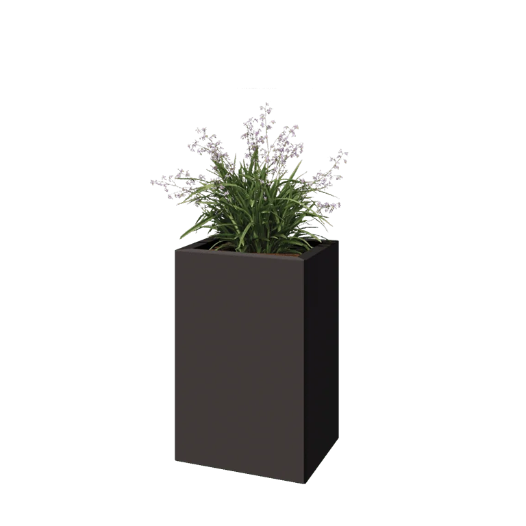 Pflanzkübel aus Stahl - Rechteckig - 40 x 30 x 60 cm - Andere RAL farbe - Mit Bodenplatte