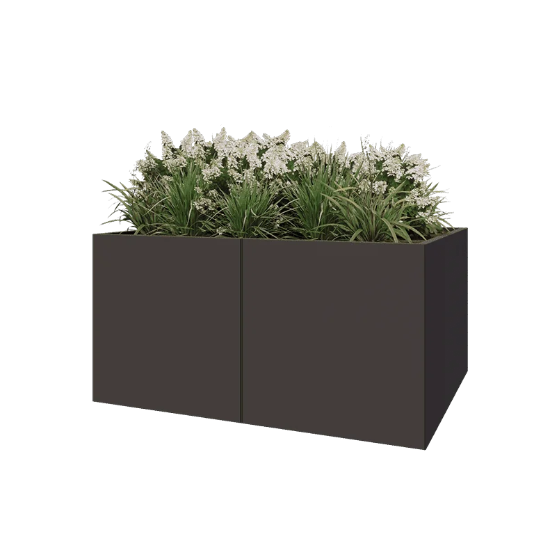 Hochbeet XXL aus Stahl - Rechteckig - 160 x 120 x 80 cm - Andere RAL farbe - Ohne Bodenplatte