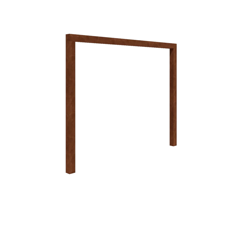 Cortenstahl Pergola - Gerade - 300 x 230 cm - Ohne Betonsockel