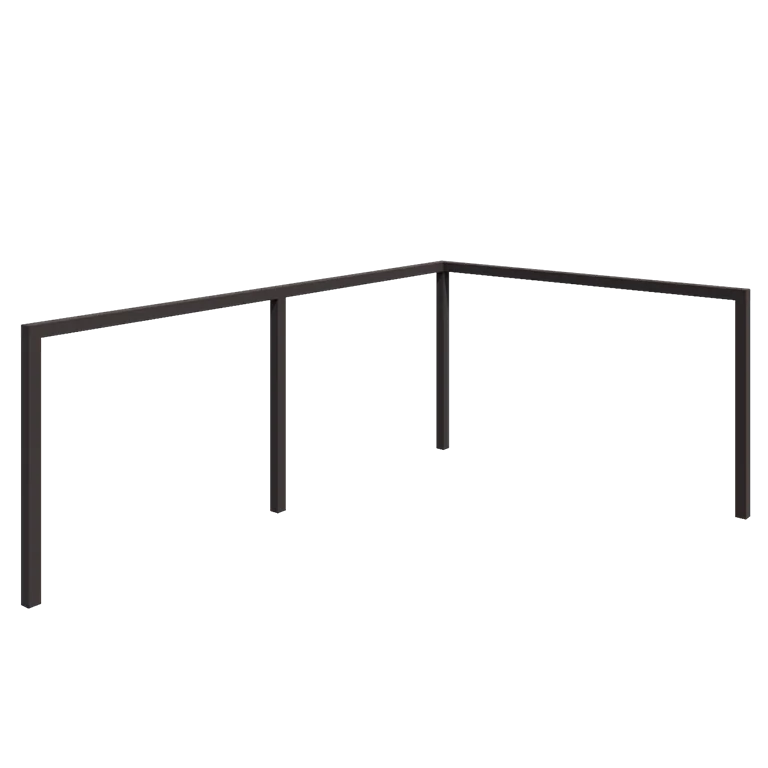 Pergola aus Stahl - Eck - 600 x 412 x 230 cm - Andere RAL farbe - Ohne Betonsockel