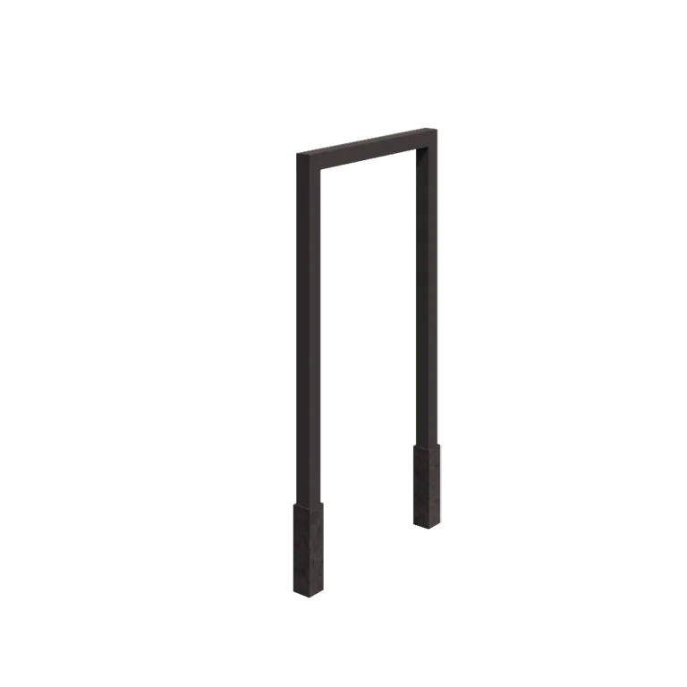 Pergola aus Stahl - Gerade - 150 x 230 cm - RAL7016 matte (anthrazitgrau) - Mit Betonsockel