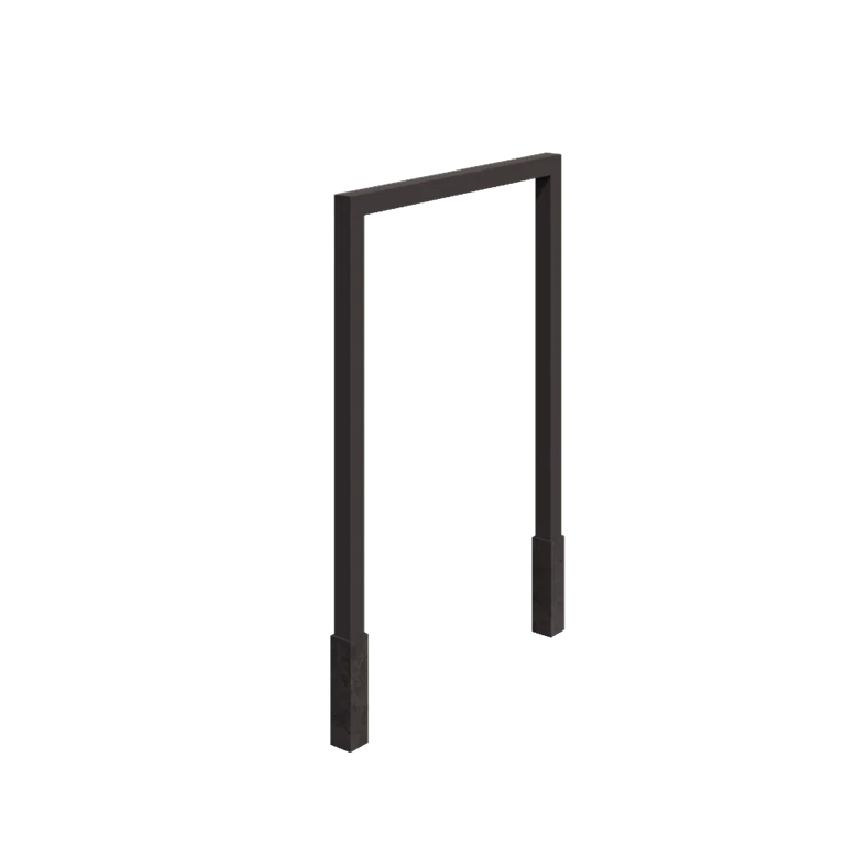 Pergola aus Stahl - Gerade - 200 x 230 cm - RAL7016 matte (anthrazitgrau) - Mit Betonsockel