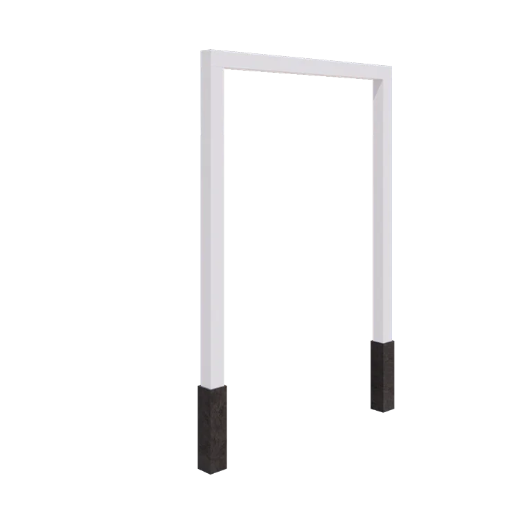 Pergola aus Stahl - Gerade - 200 x 230 cm - RAL9010 matte (weiß) - Mit Betonsockel