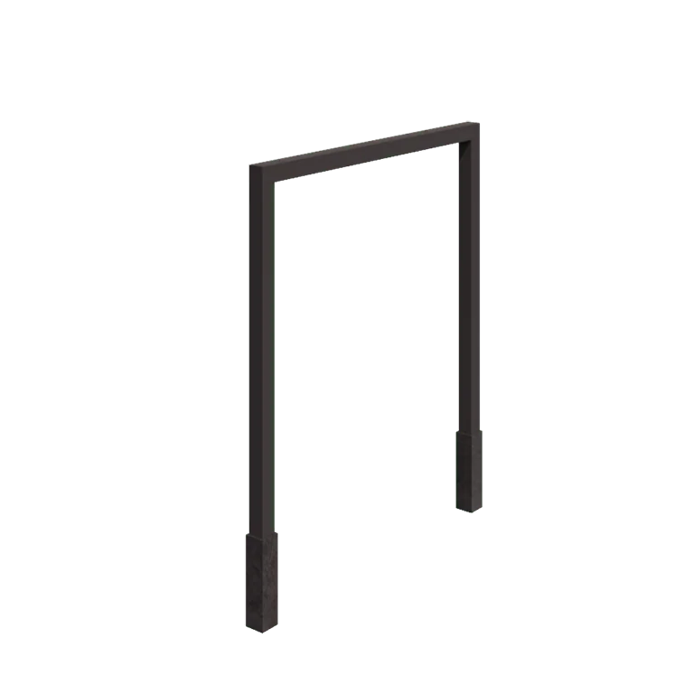 Pergola aus Stahl - Gerade - 250 x 230 cm - RAL7016 matte (anthrazitgrau) - Mit Betonsockel