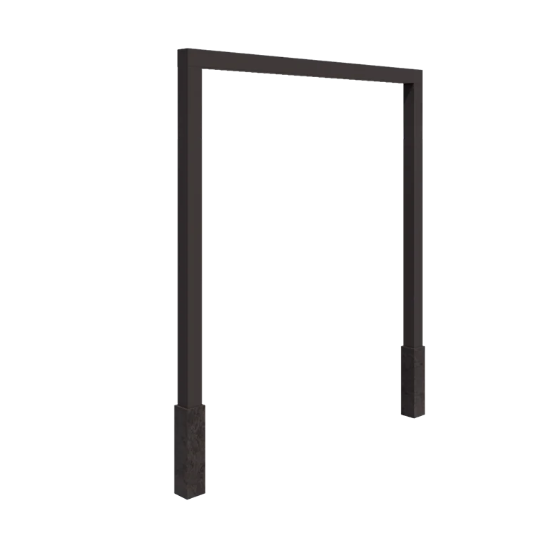 Pergola aus Stahl - Gerade - 250 x 230 cm - Andere RAL farbe - Mit Betonsockel