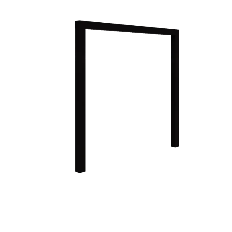 Pergola aus Stahl - Gerade - 250 x 230 cm - RAL9005 matte (schwarz) - Ohne Betonsockel