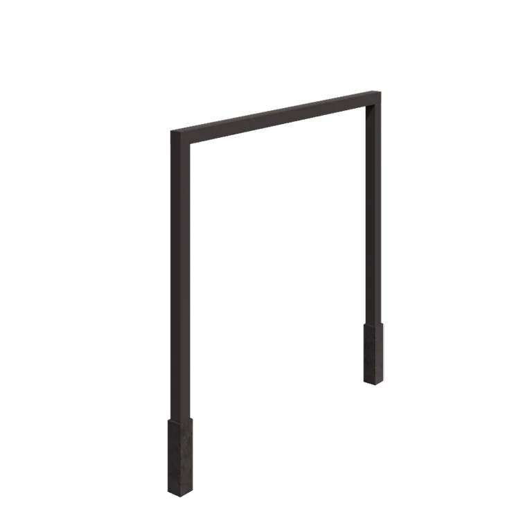 Pergola aus Stahl - Gerade - 300 x 230 cm - RAL7016 matte (anthrazitgrau) - Mit Betonsockel