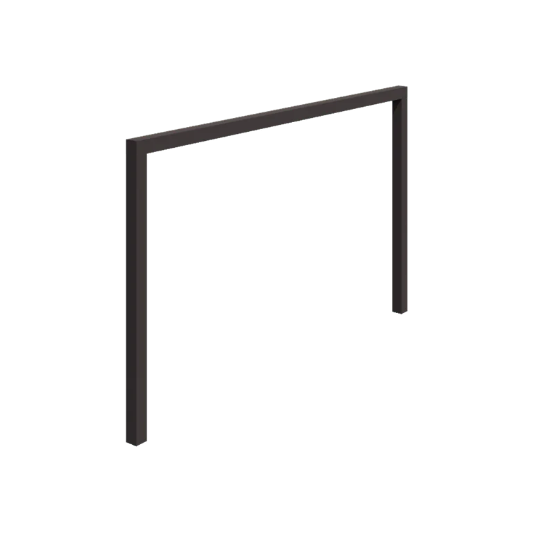 Pergola aus Stahl - Gerade - 400 x 230 cm - RAL7016 matte (anthrazitgrau) - Ohne Betonsockel