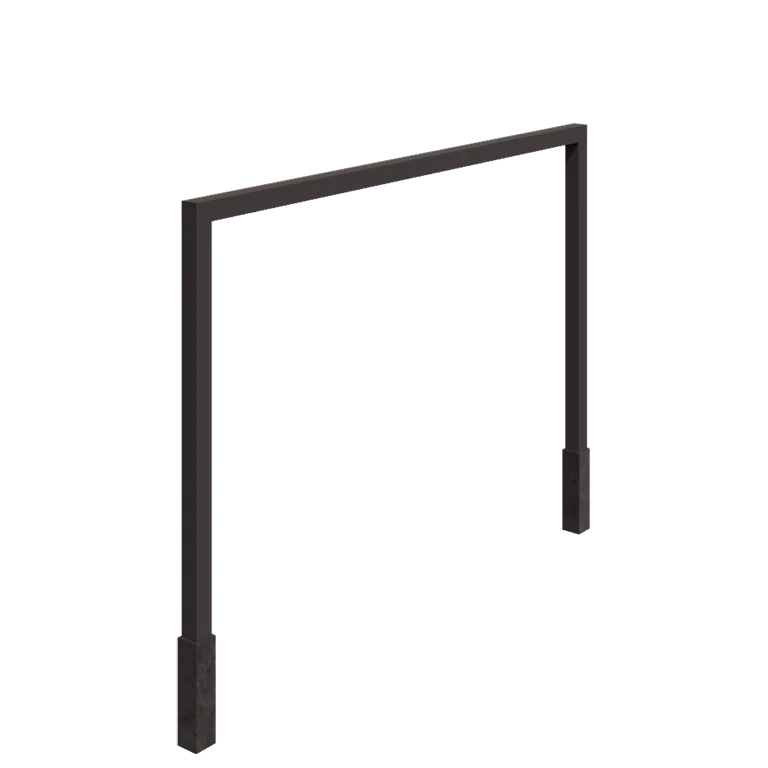 Pergola aus Stahl - Gerade - 400 x 230 cm - RAL7016 matte (anthrazitgrau) - Mit Betonsockel