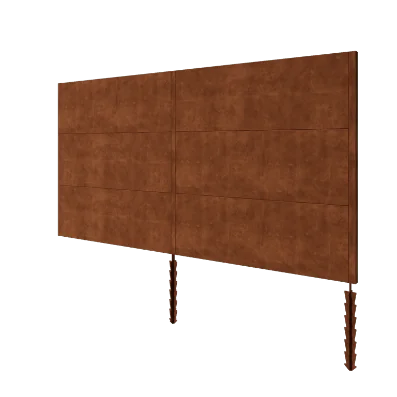 Cortenstahl Sichtschutzzaun H3 - Kompletter Satz - 372 x 6 x 190 cm