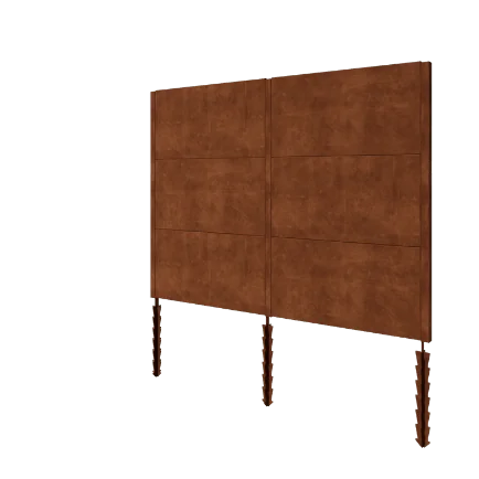 Cortenstahl Sichtschutzzaun H3 - Kompletter Satz - 258 x 6 x 190 cm