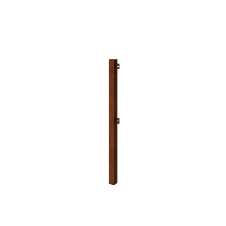 Cortenstahl Zierzaun - Endpfosten - 110 cm