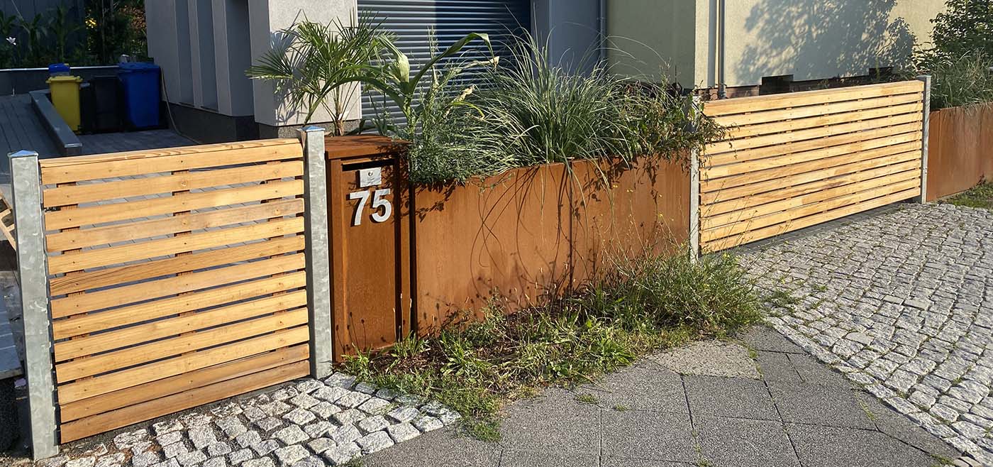 Cortenstahl im Vorgarten: Inspiration und Ideen